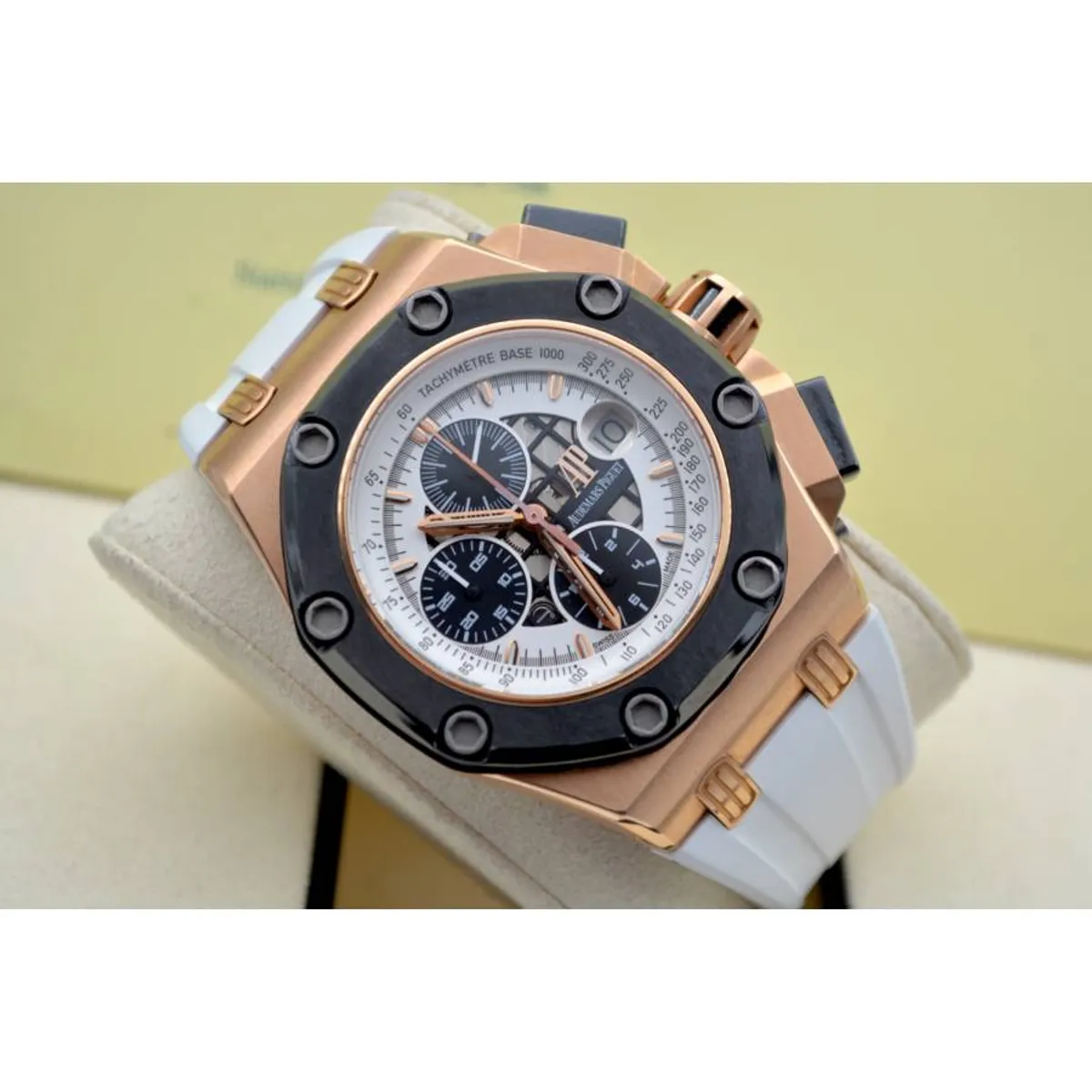 AUDEMARS PIGUET ROYAL OAK OFFSHORE RUBENS BARRICHELLO II 44MM ROSE GOLD REF: 26078RO.OO.D002CR.01